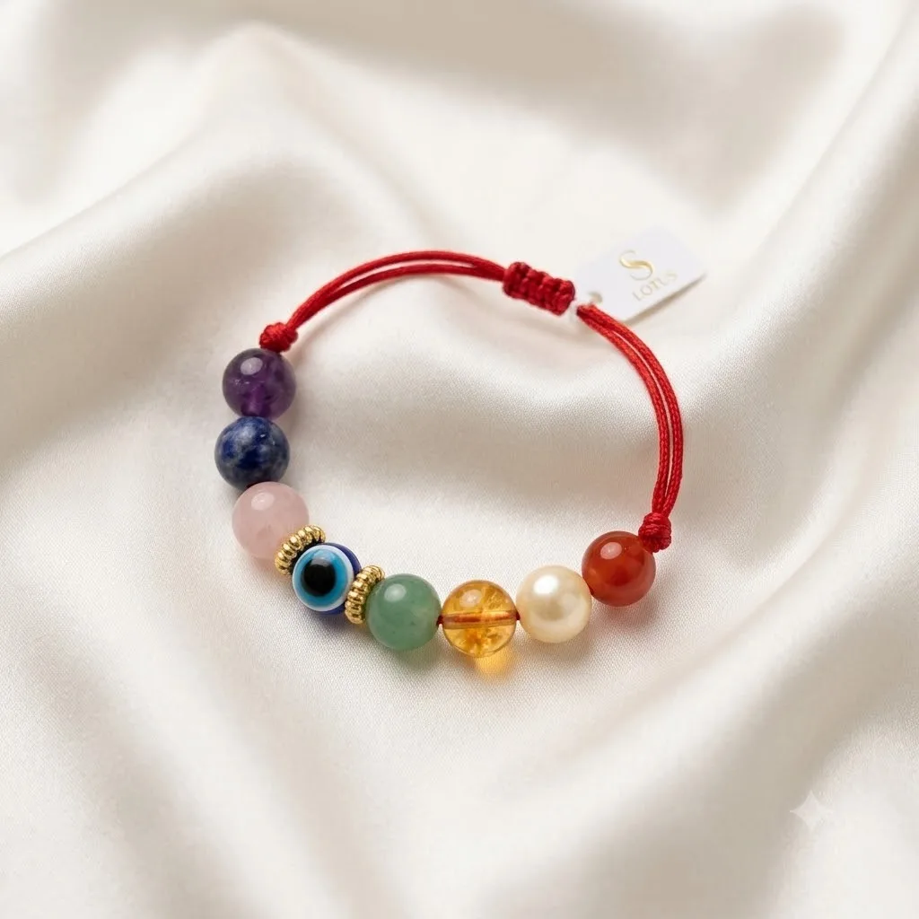 7 Chakra & Evil Eye Protection Rakhi - View 1