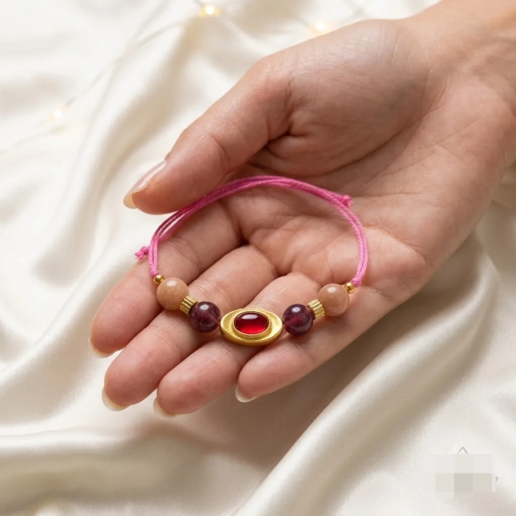 Rose Quartz Prem Bandhan Rakhi - View 2