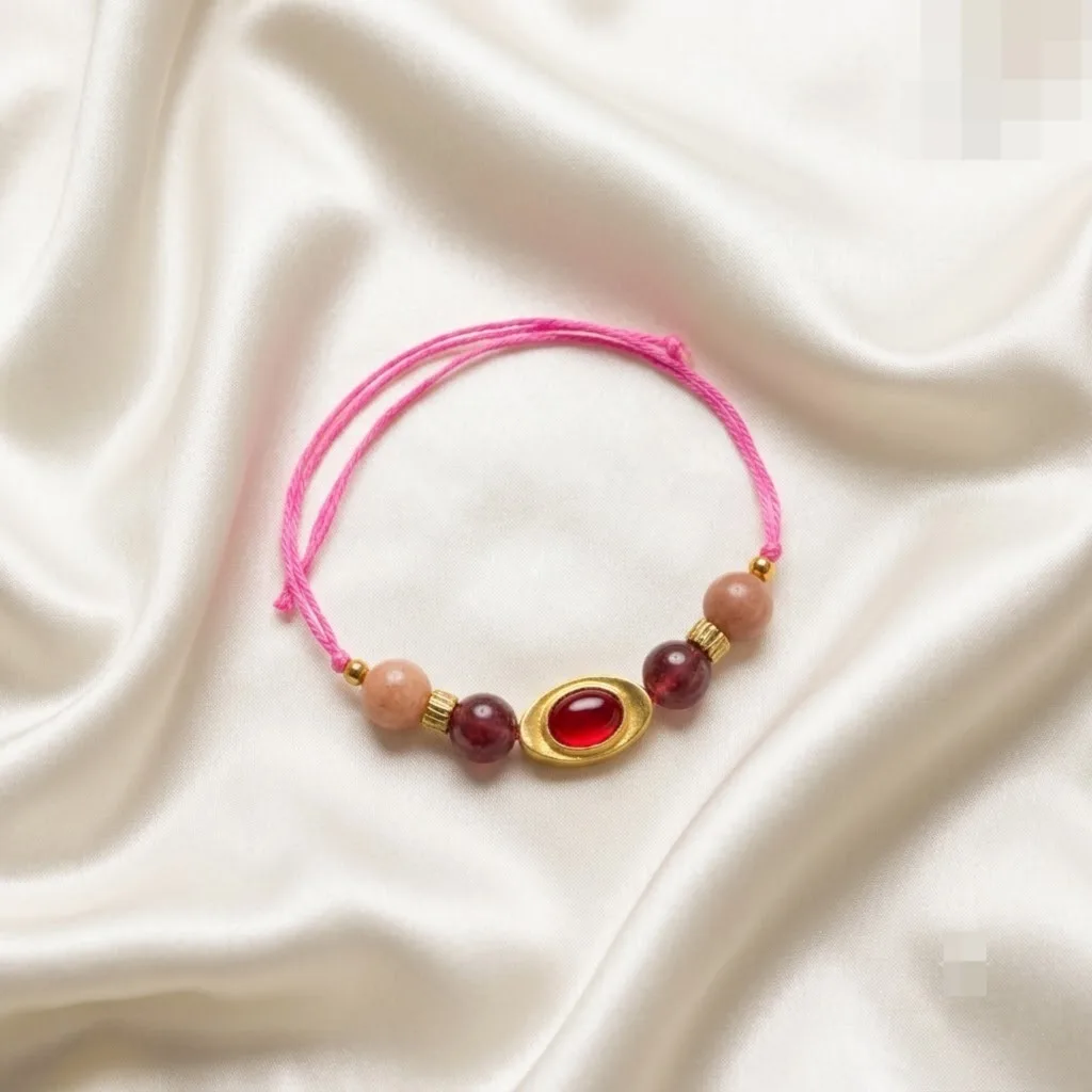 Rose Quartz Prem Bandhan Rakhi - View 1