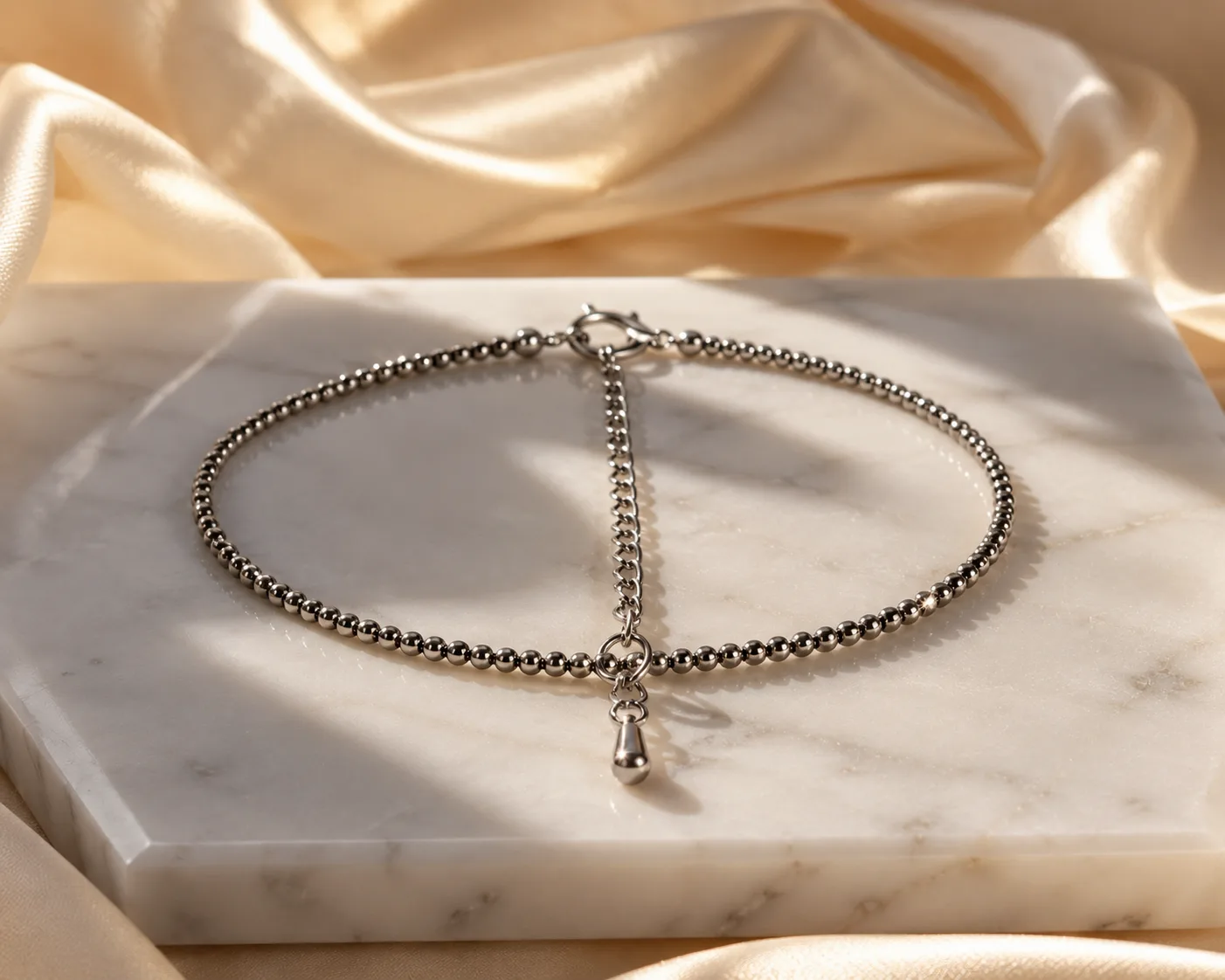 LAXMI KRIPA PYRITE ANKLET PAIR - View 1